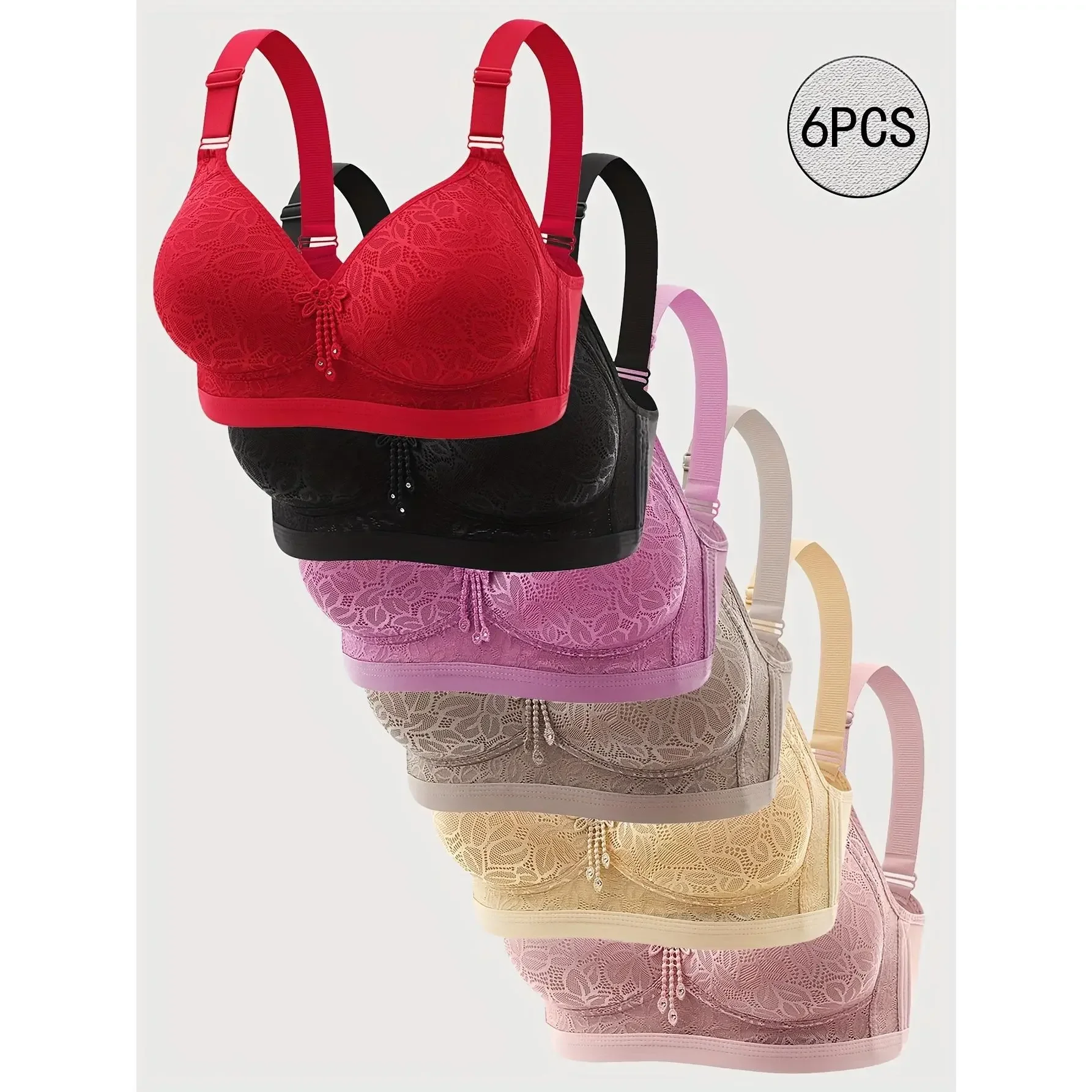 T Shirt Bra Seamless - 6 قطع من حمالات الصدر النسائية