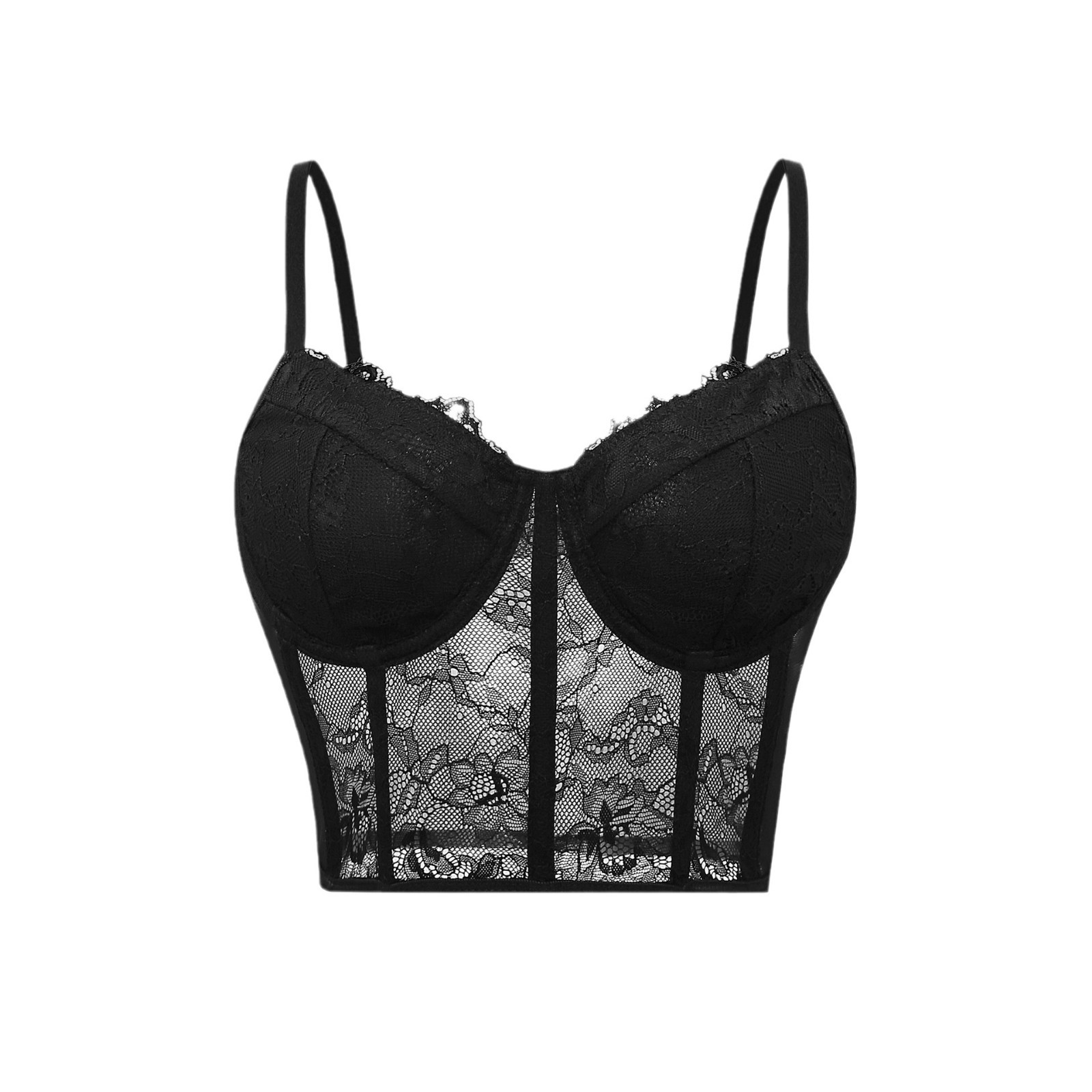 مثير أسود شبه شفافة الصدرية شب - مراجعة Sheer Mesh Bra وسعره