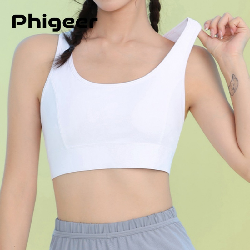 PHIGEER حمالات صدر رياضية عالي - مراجعة Sports Bra Racerback وسعره