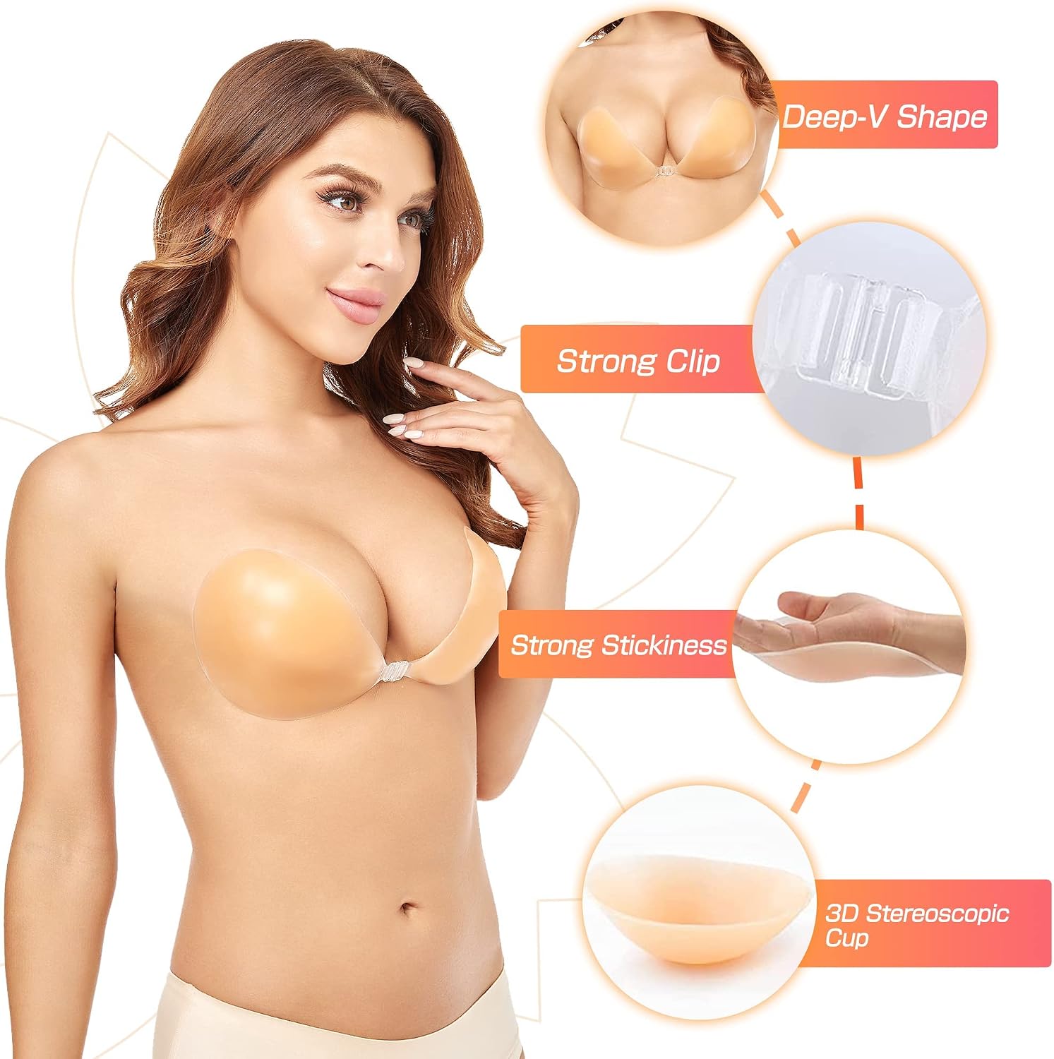 حمالة صدر سيليكونية صلبة بدون  - مراجعة Push Up Bra Silicone وسعره
